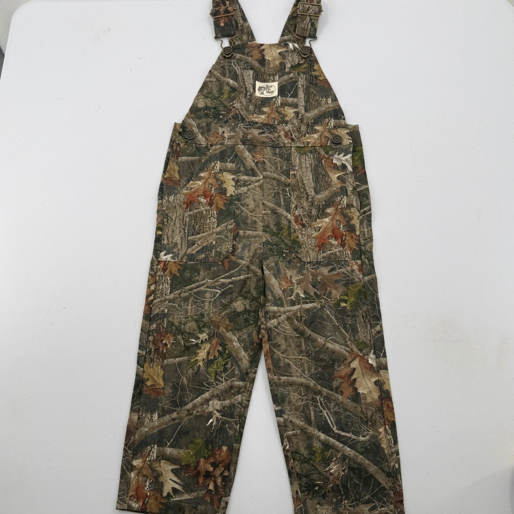 Bass Pro Shops Overalls Boys 3T Camo Real Tree Hunting Outdoor Utility